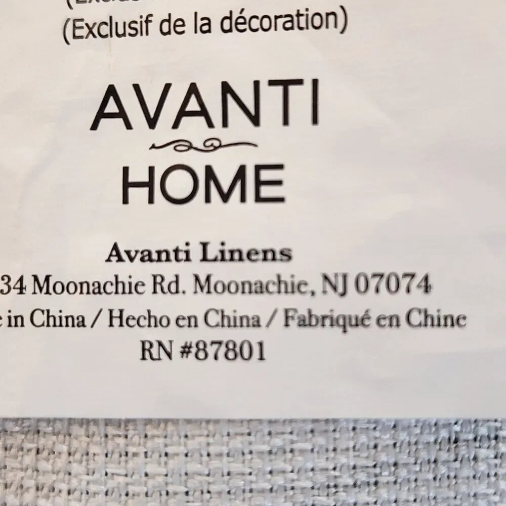 Avanti Home Linens Shower Curtain Colony Palm Tree Beaded Accents 72